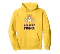Popsicle Prince: Lindo Dibujo Animado de Helado Real Sudadera con Capucha, Unisex para Adultos, Limón, M