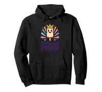 Popsicle Prince: Lindo Dibujo Animado de Helado Real Sudadera con Capucha, Unisex para Adultos, Negro, XL