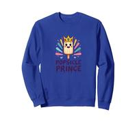 Popsicle Prince: Lindo Dibujo Animado de Helado Real Sudadera, Unisex para Adultos, Azul Real, S
