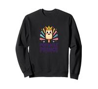 Popsicle Prince: Lindo Dibujo Animado de Helado Real Sudadera, Unisex para Adultos, Negro, XL