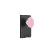 PopSockets - Agarre para teléfono, diseño de Lunares, Color Rosa y Blanco PopSockets PopWallet para MagSafe