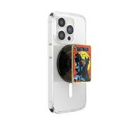 PopSockets Agarre para teléfono MagSafe, Agarre magnético Seguro para teléfono, Soporte Manos Libres, Compatible con Carga inalámbrica, Batman, Cubierta esmaltada para cómic