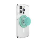 PopSockets Agarre Redondo para teléfono Compatible con MagSafe, Anillo Adaptador Incluido, Soporte para teléfono, Compatible con Carga inalámbrica, Color Turquesa Moire de Aluminio