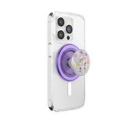 PopSockets Agarre Redondo para teléfono Compatible con MagSafe, Anillo Adaptador Incluido, Soporte para teléfono, Compatible con Carga inalámbrica, Campos morados