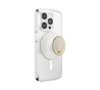 PopSockets Agarre Redondo para teléfono Compatible con MagSafe, Anillo Adaptador Incluido, Soporte para teléfono, Compatible con Carga inalámbrica, Esmalte Blanco Radiante