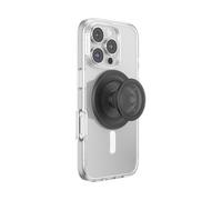 PopSockets Agarre Redondo para teléfono Compatible con MagSafe, Anillo Adaptador Incluido, Soporte para teléfono, Compatible con Carga inalámbrica, Negro translúcido