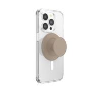 PopSockets Agarre Redondo para teléfono Compatible con MagSafe, con Anillo Adaptador, Soporte para teléfono, Compatible con Carga inalámbrica, Soft Touch Latte