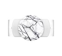 PopSockets: Agarre y Soporte Móvil PopGrip Slide Stretch sin Adhesivo con Bordes Cuadrados y Top Intercambiable - Compatible con la mayoría de smartphoness - White Dove Marble