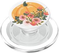 PopSockets - Agarre y Soporte para teléfono de otoño, Calabaza Floral PopSockets PopGrip para MagSafe