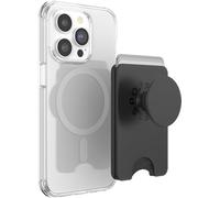 PopSockets: PopWallet + para MagSafe - Anillo Adaptador para MagSafe Incluido - Tarjetero con Top Intercambiable Integrado para Smartphones y Carcasas - Black