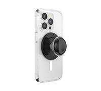PopSockets Agarre Redondo para teléfono Compatible con MagSafe, Anillo Adaptador Incluido, Soporte para teléfono, Compatible con Carga inalámbrica, Color Negro Bonbon