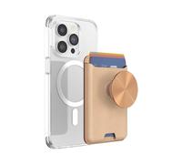 PopSockets Cartera para móvil con Agarre expandible y Anillo Adaptador para MagSafe, Soporte para Tarjetas Compatible con Carga inalámbrica y con MagSafe®, diseño Sushi Veraniego (Veg Tan Nigiri)