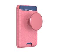 PopSockets Cartera para móvil con Agarre expandible y Anillo Adaptador para MagSafe, Soporte para Tarjetas Compatible con Carga inalámbrica y con MagSafe®, Efecto Cuero Repujado (Putty Tooled)