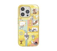 PopSockets Funda para iPhone 15 Pro Compatible con MagSafe, Funda para iPhone 15 Pro, Compatible con Carga inalámbrica, Solo Funda, Tom & Jerry Chase