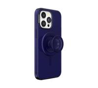 PopSockets Funda para iPhone 15 Pro Max con agarre y deslizamiento para teléfono compatible con MagSafe, funda de teléfono para iPhone 15 Pro Max, compatible con carga inalámbrica, azul marino francés