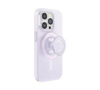 PopSockets iPhone 15 Pro Case with Round Phone Grip Compatible with MagSafe, Phone Case for iPhone 15 Pro, Wireless Charging Compatible - Opalescent Clear