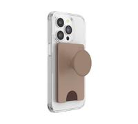 PopSockets Minimalist Slim Phone Wallet, Tarjetero para teléfono, Compatible con Carga inalámbrica, Cartera sin asa Compatible con MagSafe - Latte