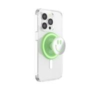 PopSockets: PopGrip Round para MagSafe - Anillo Adaptador para MagSafe Incluido - Soporte y Agarre para Teléfonos Móviles y Carcasas con un Top Intercambiable - Matcha Dew Happy Reflex