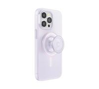 PopSockets: PopCase PlantCore para MagSafe - Funda a Base de Plantas para iPhone 15 Pro MAX con PopGrip Compatible con MagSafe - Agarre para Teléfono con Top Intercambiable - Opalescent Clear