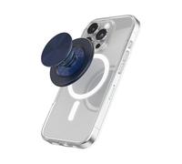 PopSockets: PopGrip Round para MagSafe - Anillo Adaptador para MagSafe Incluido - Soporte y Agarre para Teléfonos Móviles y Carcasas con un Top Intercambiable - Aluminum French Navy
