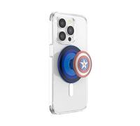 PopSockets: PopGrip para MagSafe - Soporte y Agarre para Teléfonos Móviles y Carcasas con un Top Intercambiable - Anillo Adaptador para MagSafe Incluido - Enamel Captain America