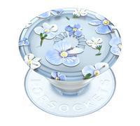 PopSockets: PopGrip Plant - Soporte y Agarre Extensibles Hechos de Materiales Vegetales con un PopTop Intercambiable para Smartphones y Tabletas - Translucent Blue Fields