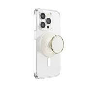 PopSockets: PopGrip Round para MagSafe - Anillo Adaptador para MagSafe Incluido - Soporte y Agarre para Teléfonos Móviles y Carcasas con un Top Intercambiable - Enamel Coconut Creme
