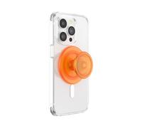 PopSockets: PopGrip Round para MagSafe - Anillo Adaptador para MagSafe Incluido - Soporte y Agarre para Teléfonos Móviles y Carcasas con un Top Intercambiable - Orange Zest