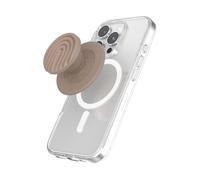 PopSockets: PopGrip Round para MagSafe - Anillo Adaptador para MagSafe Incluido - Soporte y Agarre para Teléfonos Móviles y Carcasas con un Top Intercambiable - Curves Latte