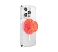 PopSockets: PopGrip Round para MagSafe - Anillo Adaptador para MagSafe Incluido - Soporte y Agarre para Teléfonos Móviles y Carcasas con un Top Intercambiable - Swirl Aviation Orange