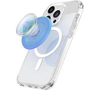 PopSockets: PopGrip para MagSafe - Soporte y Agarre para Teléfonos Móviles y Carcasas con un Top Intercambiable - Anillo Adaptador para MagSafe Incluido - Opalescent Blue
