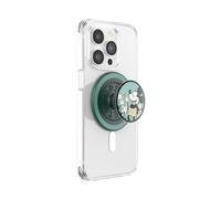 PopSockets: PopGrip Round para MagSafe - Soporte y Agarre para Teléfonos Móviles y Carcasas con un Top Intercambiable, Disney - Pantalla de Esmalte Floral de Mickey Mouse.