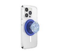 PopSockets Agarre Redondo para teléfono Compatible con MagSafe, Anillo Adaptador Incluido, Soporte para teléfono, Compatible con Carga inalámbrica, Campos Azules