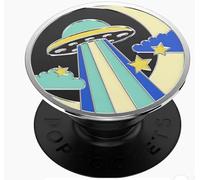PopSockets PopGrip - Soporte y agarre para Smartphone y Tablet con Top Intercambiable - Enamel Sauced Space Age