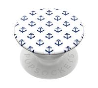 Popsockets PopGrip - Soporte y Agarre para Teléfonos Móviles y Tabletas con un Top Intercambiable - Anchors Away White
