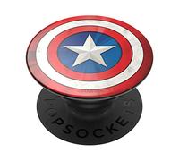 PopSockets PopGrip - Soporte y Agarre para Teléfonos Móviles y Tabletas con un Top Intercambiable - Captain America Icon