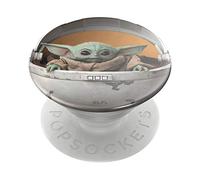PopSockets PopGrip - Soporte y Agarre para Teléfonos Móviles y Tabletas con un Top Intercambiable - The Child Pod (Baby Yoda)