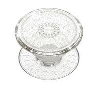 PopSockets: PopGrip - Soporte y Agarre para Teléfonos Móviles y Tablets con un PopTop Intercambiable - Clear Glitter Silver