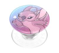 PopSockets: PopGrip - Soporte y Agarre para Teléfonos Móviles y Tablets con un PopTop Intercambiable, Disney Stitch - Besos DE ÁNGEL con Brillo