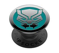 PopSockets PopGrip - Soporte y Agarre para Teléfonos Móviles y Tablets con un PopTop Intercambiable - Enamel Black Panther