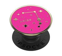 PopSockets: PopGrip - Soporte y Agarre para Teléfonos Móviles y Tablets con un PopTop Intercambiable - Enamel Zodiac Aries