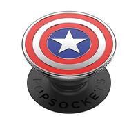 PopSockets PopGrip - Soporte y Agarre para Teléfonos Móviles y Tablets con un PopTop Intercambiable - Enamel Captain America