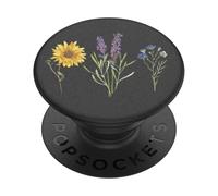 PopSockets PopGrip - Soporte y Agarre para Teléfonos Móviles y Tablets con un PopTop Intercambiable - Vintage Garden Black