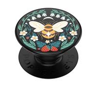 PopSockets : PopGrip - Soporte y asa extensibles con tapa reemplazable para teléfonos inteligentes y tabletas - Bee Boho