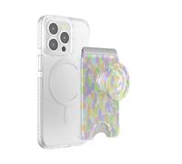 PopSockets PopWallet+ con un PopTop Intercambiable Integrado para Teléfonos Móviles y Tablets - Rainbow Glass