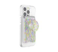 PopSockets PopWallet+ con un PopTop Intercambiable Integrado para Teléfonos Móviles y Tablets - Rainbow Glass