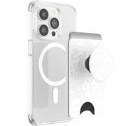 PopSockets: PopWallet + para MagSafe - Anillo Adaptador para MagSafe Incluido - Tarjetero con Top Intercambiable Integrado para Smartphones y Carcasas - Blanc Fresh