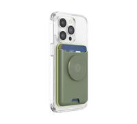 PopSockets: PopWallet para MagSafe - con Agarre - Incluye Anillo Adaptador para MagSafe - Delgado Tarjetero reposicionable para Smartphones y Fundas - SoftGoods - Eucalyptus