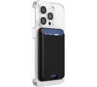 PopSockets: PopWallet para MagSafe - Sin Agarre - Incluye Anillo Adaptador para MagSafe - Delgado Tarjetero reposicionable para Smartphones y Fundas - SoftGoods - Black