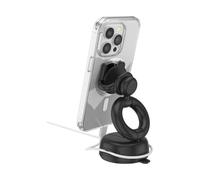 PopSockets Soporte de Móvil para Rejilla de Coche- Negro | Soporte para coche/superficie, para salpicadero, escritorio, parabrisas, negro, crea un atuendo de teléfono móvil